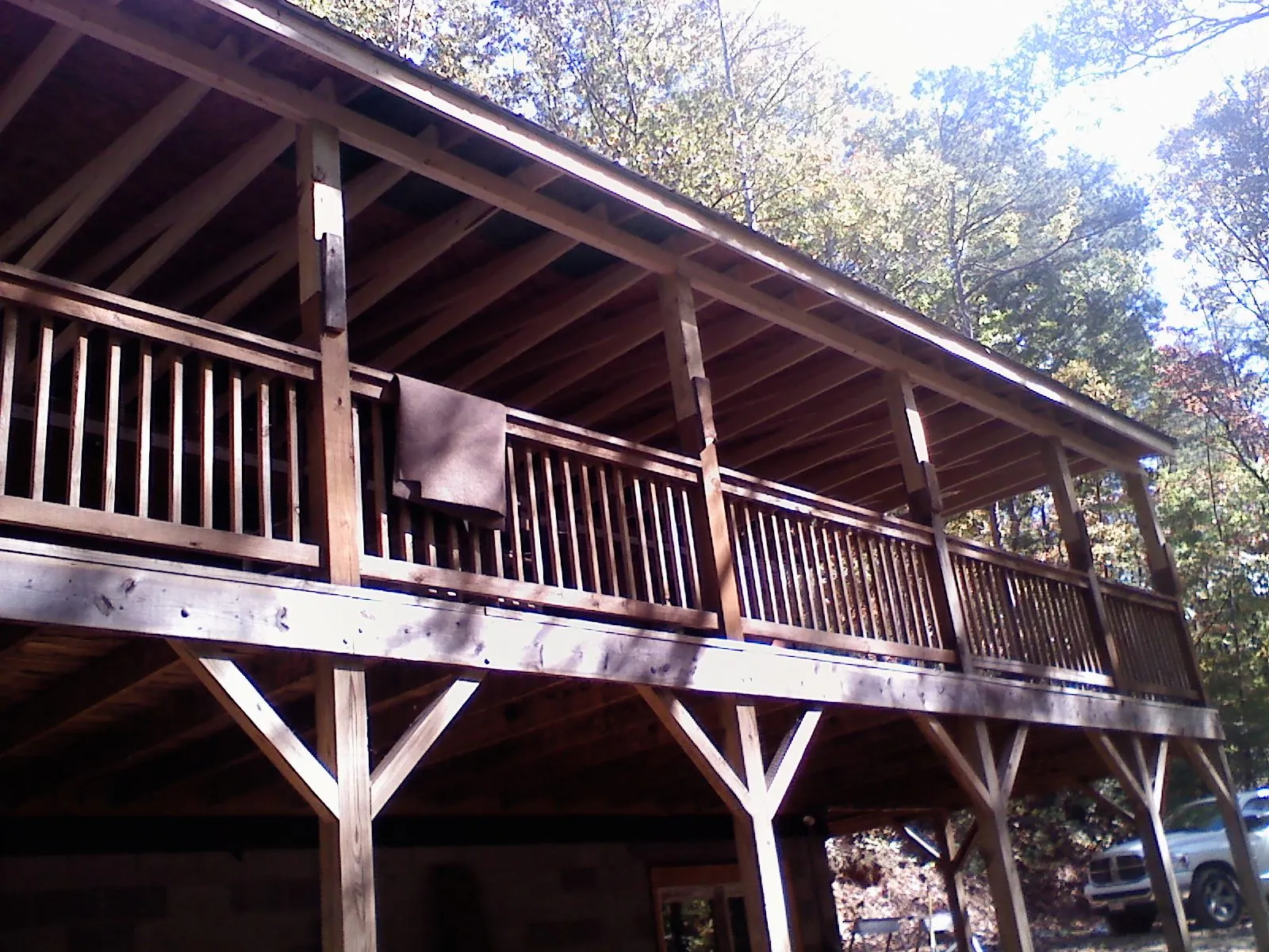 Timber framing under a new elevated porch and deck — Roof Leak Repair in South Sterling by Roofing Brothers